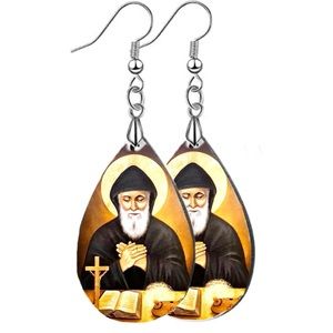 Catholic Saint Charbel Earrings